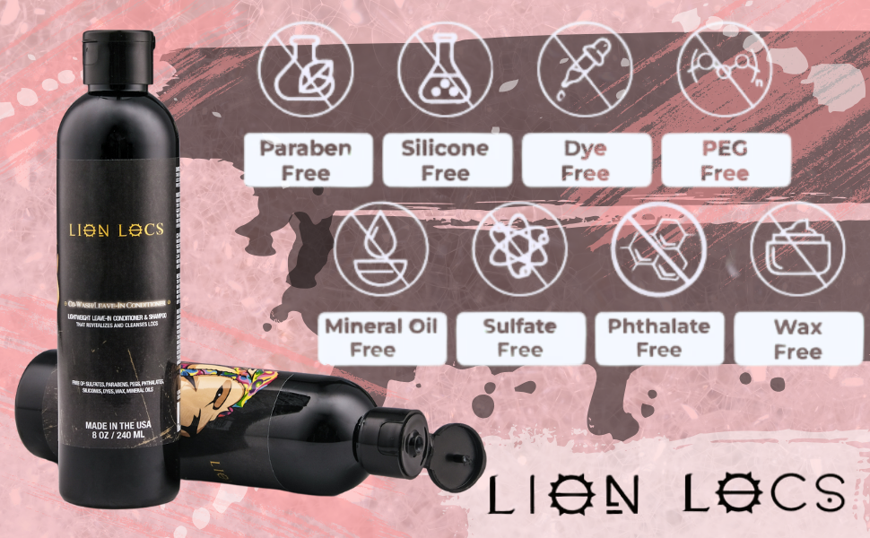 Lion Locs Co-Wash Shampoo / Leave-In Conditioner - VEGAN - Travel / Mini